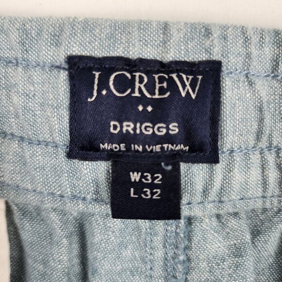 J Crew Pants Men 32x32 Blue Driggs Linen Blend Joggers - Picture 5 of 9